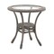 Alaterre Furniture Carolina 30" Diameter All-Weather Wicker Bistro Dining Table with Glass Top AWWM01MM - alternate 2